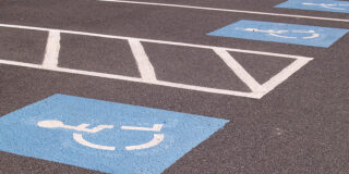 An image of a handicapped parking space