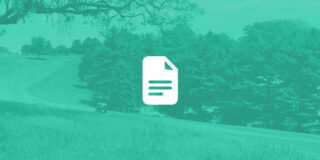 A document tab on a photo of a golf course, with a teal tint
