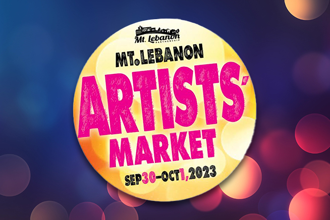 The 2023 Mt. Lebanon Artists' Market graphic